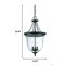 Homeroots 25.38 x 14.25 x 14.25 in. Belle 3-Light Matte black Hanging Light 398030 - alternate 2